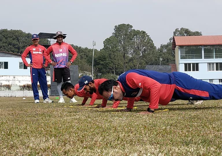 राष्ट्रिय क्रिकेट टोलीको बन्द प्रशिक्षण सुरु