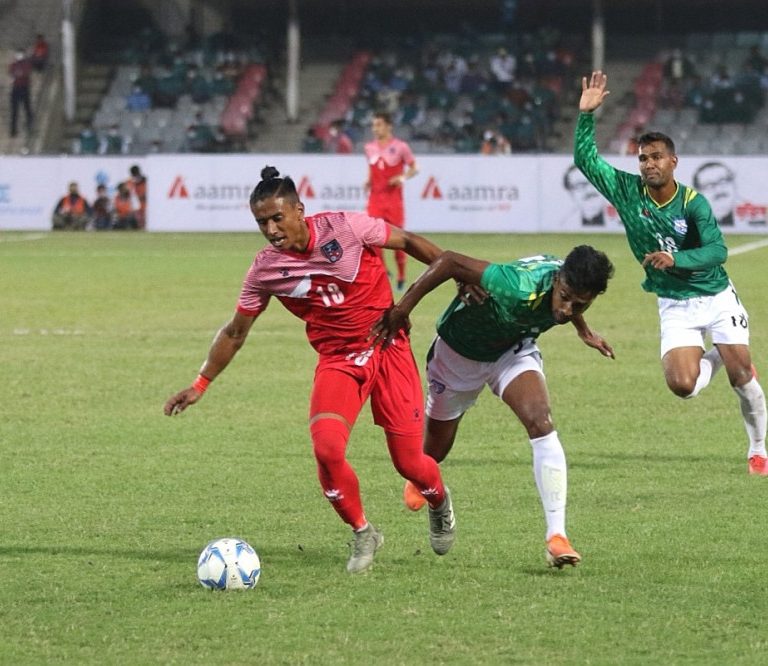 बंगलादेशसँग नेपाल २–० ले पराजित
