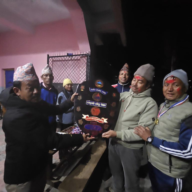 मैवाखोला मावि पालिका स्तरीय राष्ट्रपति रनिङ शिल्ड प्रतियोगितामा पहिलो