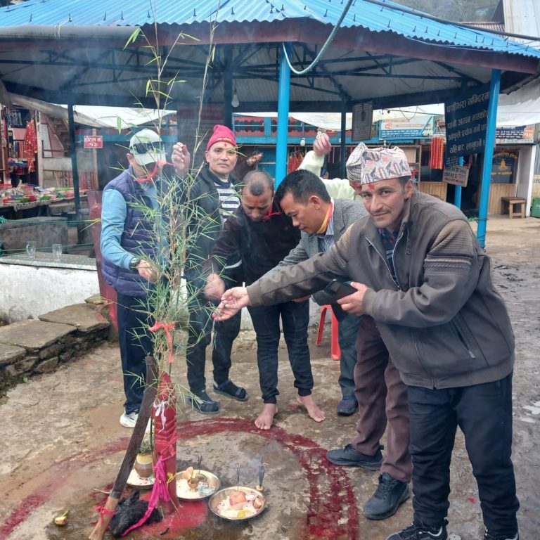 पाथीभरा मन्दिरमा कालरात्री पूजा,फेदीमा मौलो पूजा