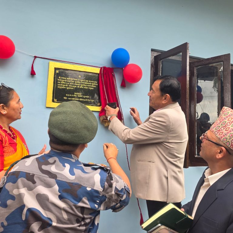 सशस्त्र प्रहरीको नं १ गुल्ममा विपद् व्यवस्थापन सामग्री भण्डारण कक्ष स्थापना