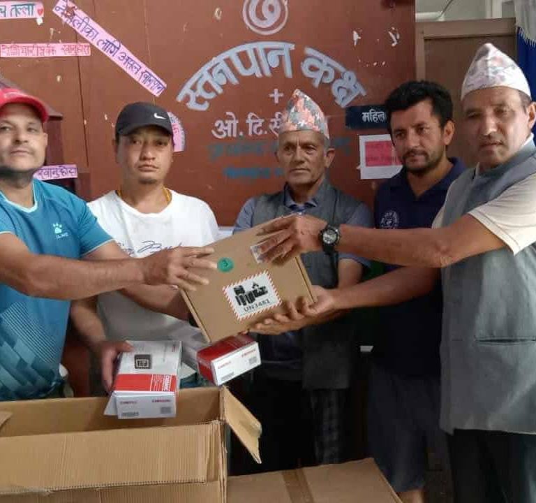 पिचएसी तेल्लोकलाई पाँचलाख बराबरको सामग्री हस्तान्तरण