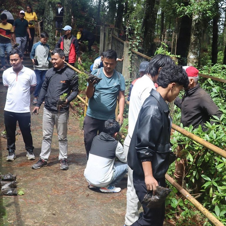 भिन्तुनाडाँडा सहिद पार्क क्षेत्रमा वृक्षारोपण