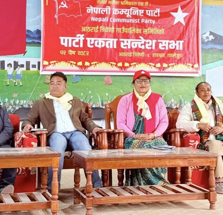 नेकपाको पालिकास्तरीय एकता सन्देश सभा धमाधम