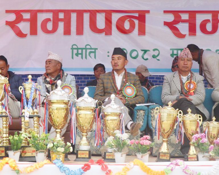 जिल्लास्तरीय राष्ट्रपति रनिङ शिल्डमा मैवाखोला प्रथम