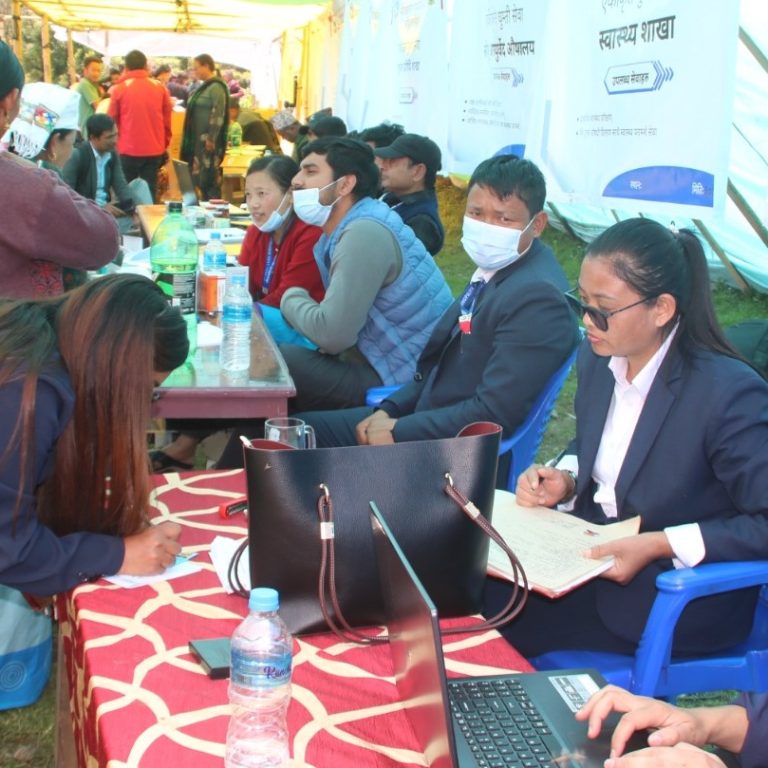 घुम्ती शिविरमार्फत पाँच दिनमा चार हजार बढीले लिए सेवा
