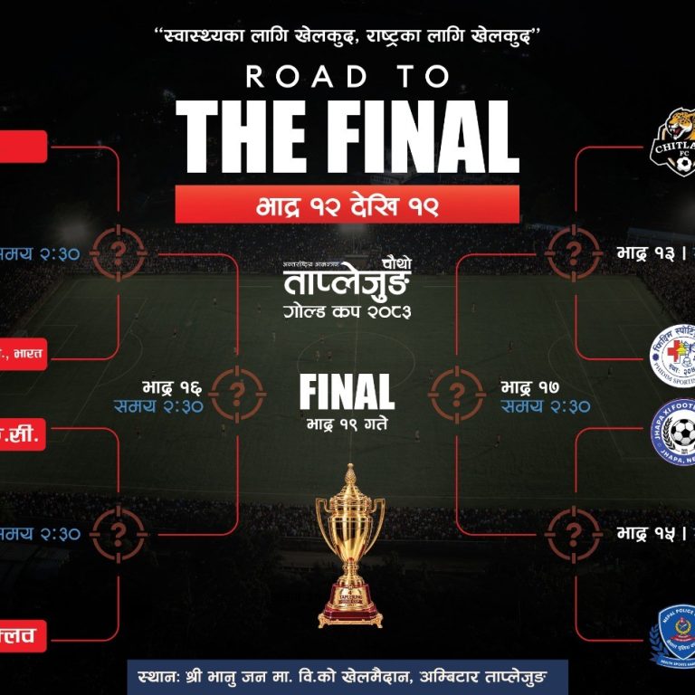 ताप्लेजुङ गोल्डकपको खेल तालिका सार्वजनिक,पहिलो खेलमा आयोजकको भीडन्त भारतको जर्जियन एफसीसंग