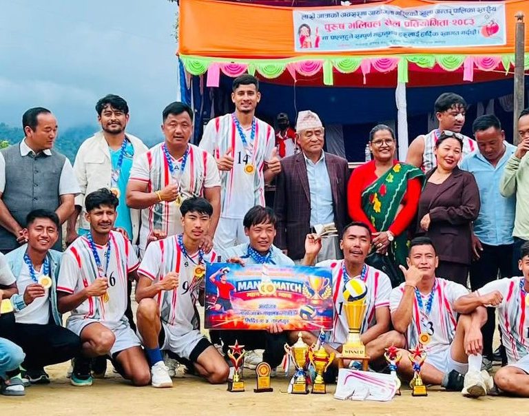 सिदिङ्वाले जित्यो अन्तर पालिकास्तरीय भलिबल उपाधि