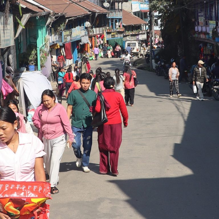 दसैँ भित्रिएसँगै फुङ्लिङ बजारमा बढ्यो चहलपहल